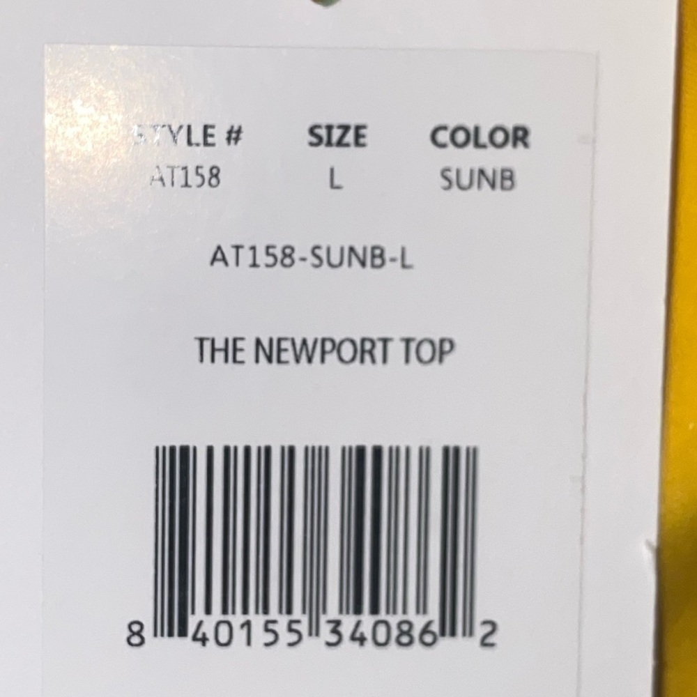 NWT Andie The Newport Bikini Top Sunbeam Yellow Women Size Large Classic Beachy - Picture 5 of 7